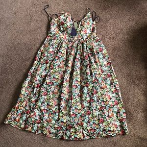 Tall lace-up back dress in Liberty Thorpe floral